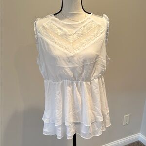 Elegant White Sleeveless Top